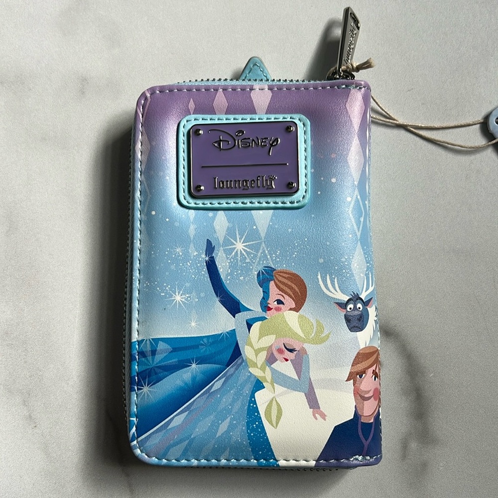 NWT Disney Loungefly Frozen Princess Castle Zip Around Wallet